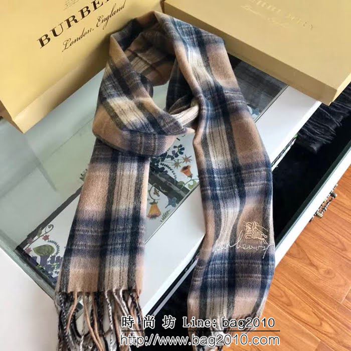 BURBERRY巴寶莉新款 品牌字母刺繡山羊絨圍巾 LLWJ6567